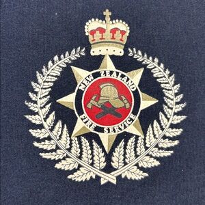 New Zealand FIRE RESCUE service T-shirt with RINGER sleeves
